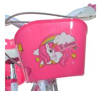 Dino Bikes Vélo enfant Licorne 14" 35,6 cm Blanc/Rose pour filles