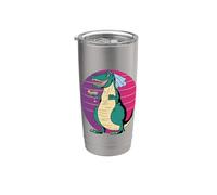 Dino Bride Veil Cocktail Celebration Humour Bachelorette Gobelet isotherme en acier inoxydable double paroi