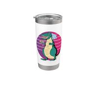 Dino Bride Veil Cocktail Celebration Humour Bachelorette Gobelet isotherme en acier inoxydable double paroi