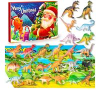 Dino Calendrier de l'Avent,Dinosaur Calendrier de l'Avent 2025 pour Enfants,figurine de Noël,pour filles et garçons, Calendrier de compte à rebours surprise de Noël de 24 jours (A)