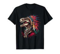 Dino Coiffe à plumes T-Rex Indian Tribe T-Shirt