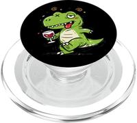 Dino Drôle en Train De Boire du Vin PopSockets PopGrip pour MagSafe