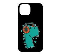 Dino écoutant de la Musique avec des écouteurs Coque pour iPhone 14