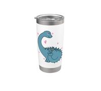 Dino est amoureux Gobelet isotherme en acier inoxydable double paroi