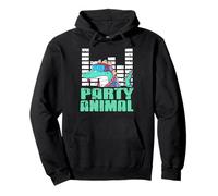 Dino Futuriste Fêtard Club EDM Humour Sweat à Capuche