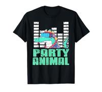 Dino Futuriste Fêtard Club EDM Humour T-Shirt