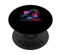 Dino Gaming 8 Bits Dinosaure Pixel Art Gamer PopSockets PopGrip Adhésif