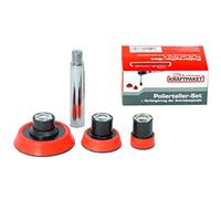 Dino KRAFTPAKET M14 Set de disques de support 30 mm, 50 mm, 75 mm avec adaptateur d'extension, plateau de polissage pour polisseuse rotative