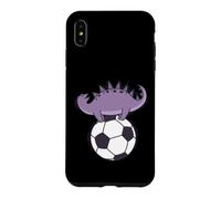 Dino Loves Soccer Dinosaure Reptile Coque pour iPhone XS Max