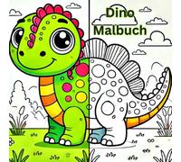 Dino Malbuch: Das perfekte Geschenk für Kinder. Über 25 Motive - für Stressabbau, Kreativität und Entspannung. Detailreich
