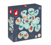 Janod – Jeu de Mémo Dino J05826 – 20 pièces en bois (10 paires bébés dinosaures) – Dès 24 mois
