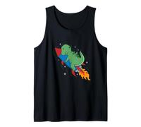 Dino on a Rocket Dinosaure Reptile Débardeur