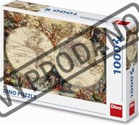 DINO Puzzle Carte historique 1000 pièces