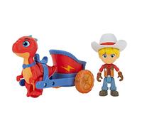 Jazwares Dino Ranch – Char de Jon et Blitz, Dino 12,5 cm + Jon 7,5 cm – 3 styles à collectionner