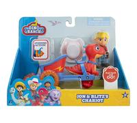 Dino Ranch Jon Et Blitz Véhicule Chariot - Avec Fonction De Rétraction