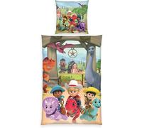 Dino Ranch Linge de Lit Réversible Set 2tlg 135 X 200 CM 80 X 80 CM