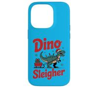 Dino Sleigher Funny Christmas Dinosaure Look Coque pour iPhone 14 Pro