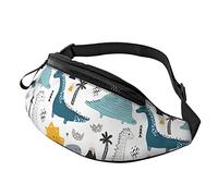 Dino Style scandinave décontracté Fanny Sac de Taille pour Hommes Femmes Ceinture réglable Sac de Taille pour Voyager randonnée Cyclisme Course Festival Rave