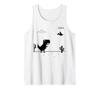 Dino T-Rex Dinosaure Pixel Game No Internet hors ligne Funny Men Débardeur