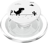 Dino T-Rex Dinosaure Pixel Game No Internet Hors Ligne Funny Men PopSockets PopGrip pour MagSafe