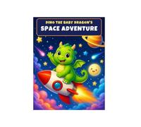 Dino the Baby Dragon: Space Adventure: A Cute Space Coloring Book for Kids
