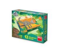 DINO Toys Jurassic World Cubes de licence en bois - 12 cubes