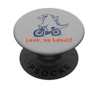 Dino Vélo d'équitation Bras Out Funny Balancing Cycliste PopSockets PopGrip Adhésif