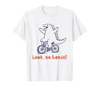 Dino Vélo d'équitation Bras Out Funny Balancing Cycliste T-Shirt
