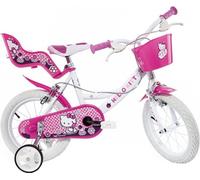 Dino Vélos enfants fille Hello Kitty 16 pouces 27 cm fille frein sur jante blanc/rose