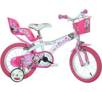 Dino Vélos enfants fille Minnie Mouse 16 pouces 27 cm fille frein sur jante blanc/rose