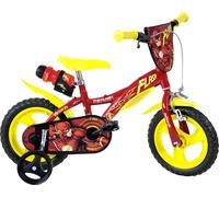 Dino Vélos enfants garçons Flash 12 pouces 21 cm Garçons Au-dessus des escaliers Rouge/Jaune