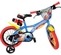 Dino Vélos enfants garçons Superman 14 pouces 24 cm garçons frein sur jante bleu/rouge