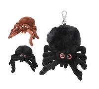 Dino World 413899 Plush Spider Pendant, Black/Brown