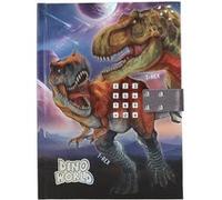 Depesche 13581 Dino World - Journal Intime avec Code chiffré et Son, Livre en Bleu et Violet, avec Motif -T-Rex et 192 Pages lignées