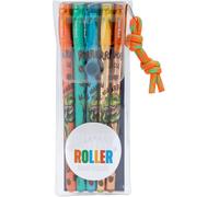 Dino World - Set De Stylos Gel Pailletés, 10029739, Multicolore