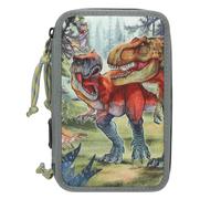 Dino World - Triple Pencil Case Bite - Grey-Green Toy NEUF