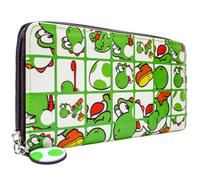 DINO WORLD Yoshi Let's Go, Little Mario! Œuf De Dinosaure Porte-Monnaie/Portefeuille Pochette À Monnaie & Porte-Carte, Vert