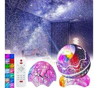 Dinoglow Egg Projector,Dinoglow 4 in 1 Northern Lights Projector,Dino Glow Egg,Dinosaur Egg Star Projecteur avec Lecteur de Musique Sans Fil,Projecteur de Ciel étoilé avec Bruit blanc pour Enfants (A)