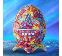 Dinoglow Projecteur d'œufs, projecteur d'aurore boréale Dinoglow 4 en 1, veilleuse, œuf de dinosaure, veilleuse (jaune)