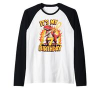 Dinoi « It's My 7th Birthday » Manche Raglan