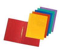 Dinor Lot de 6 chemises à rabats + 4 gratuits. Fabriqué en Allemagne. En carton Colorspan extra-résistant pour format A4, reliure commerciale, couleurs assorties. Classeurs idéaux pour le l'école.