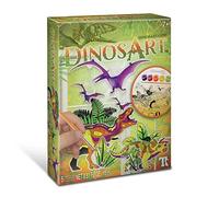 Dinos Art Attrape-Soleil - 3 Stickers pour Fenêtre à Personnaliser avec Peinture Dinosaure à Vitrail - Kit Créatif Vitrail pour Enfant 7 Ans et Plus - Activité Manuelle Garçon de Dessin avec Peinture
