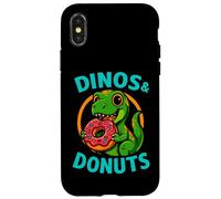 Dinos et Beignets Mignons et drôles Coque pour iPhone X/XS