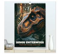 Dinos unterwegs: Urzeitriesen erkunden unsere Welt (hochwertiger Premium Wandkalender 2026 DIN A2 hoch), Kunstdruck in Hochglanz: Besuch aus dem ... Dinosaurier zu Gast in unserer modernen Welt.