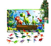 Dinosaur - 2025 Count-coude de Noël, set surprise 24 jours, jouet d'apprentissage éducatif, plaisir sur le thème créatif | Calendrier des fêtes pour les filles garçons adolesce