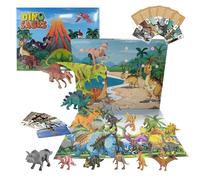 Dinosaur - 34x28x5.5cm Calendrier De Noël 24 Jours | Boîte De Décoration De Jouets Éducatifs Pour Adolescents, Garçons, Filles, Vacances, Halloween, Compte À Rebours De Noël Et Idée Ca