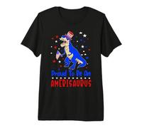 Dinosaur 4th of July T Rex Proud to Be an Amerisaurus T-Shirt Haut de Gamme