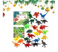 Dinosaur Advent | Calendrier de Compte à Rebours Dinosaures 24 Jours avec Ornements,Figurines Animaux Collection Décor Cadeau pour Famille Noël Fête École