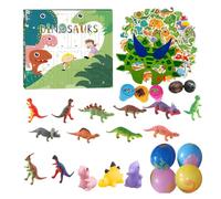 Dinosaur Advent - Calendrier Des Ornements De Compte À Rebours 24 Jours Pour La Famille, L'école Avec Des Jouets Éducatifs Réalistes, Un Animal De Dinosaure Fixé Pour Les Garçons, Les Filles,