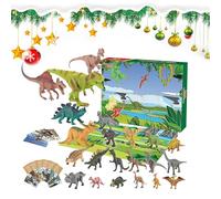 Dinosaur Advent | Figurines de Dinosaures avec Accessoires Interactifs | Calendrier de l'Avent de 24 Jours pour, Décoration pour Cheminée Étagère Bibliothèque